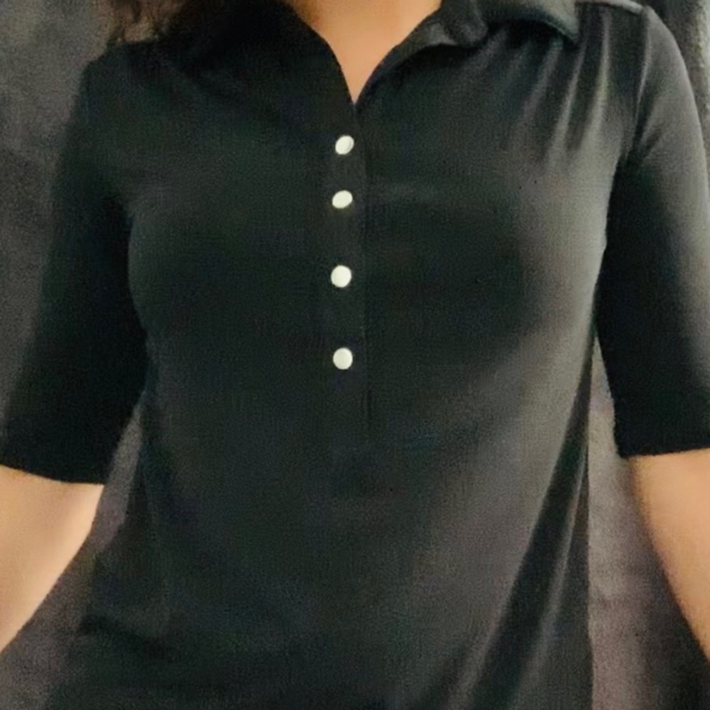 Black button up blouse